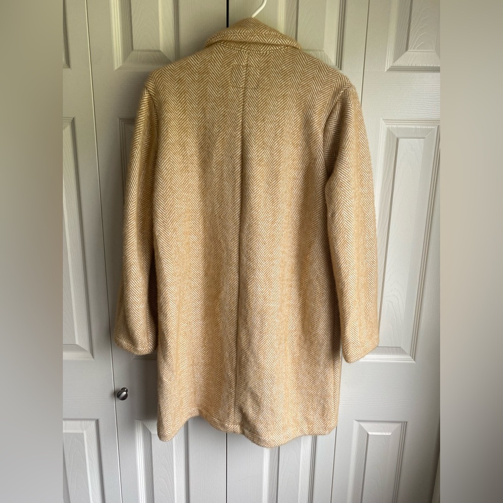 New Anthropologie Sanctuary Hometown Fuzzy Knit Coat Light Sand - Picture 10 of 12